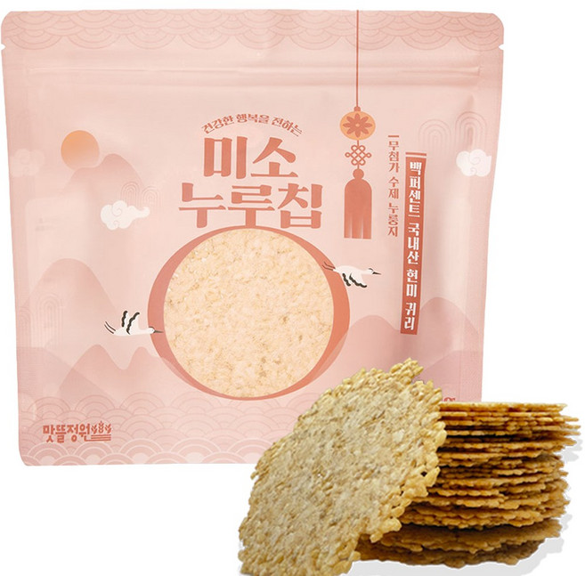 맛뜰정원 미소누룽칩 귀리 수제 누룽지칩 슈퍼푸드 건강 간식, 160g, 1개