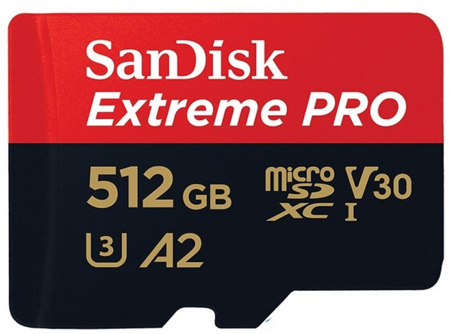 샌디스크코리아 공식인증정품 마이크로 SD 카드 익스트림 프로 QXCD 512GB ( SD 아답터포함 ), 1개