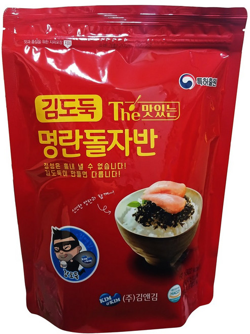 김앤김 김도둑 더 맛있는 명란 돌자반 150g 김자반 파래 광천 이강산닷컴, 5개