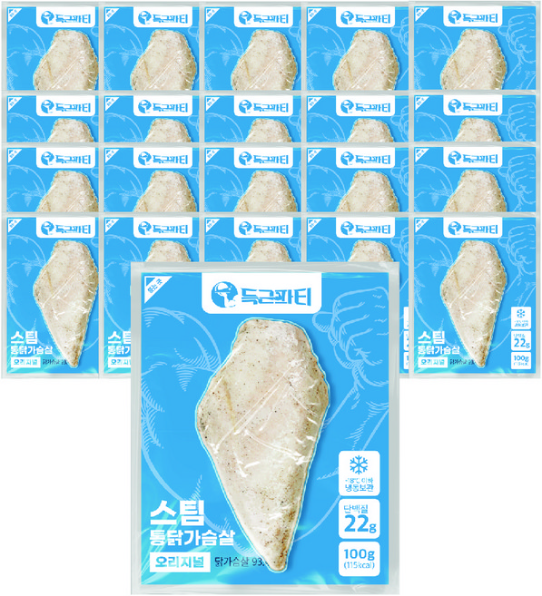득근파티 통 닭가슴살 오리지널, 30개, 100g