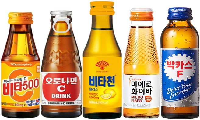 박카스F 비타500 오로나민c 미에로화이바 비타천 각 10병씩 50병 병 드링크 혼합상품