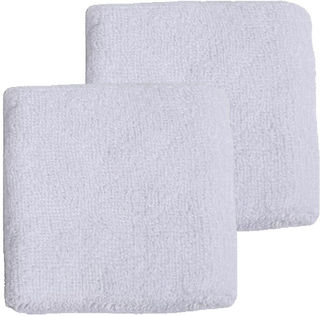 마라나타노바 스포츠 타올 손목밴드, 화이트, 2개