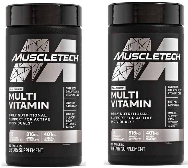 Muscletech Platinum MULTIVITAMIN 플래티넘 멀티비타민 90정 X 2개 - 쿠팡