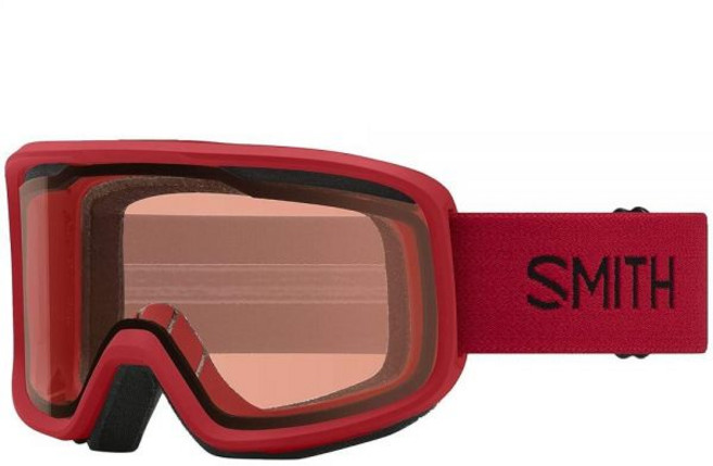 SMITH Frontier Carbonic-x 렌즈가 있는 고글 - 스키 및 스노우보드용 교체 가능한 렌즈가 있는 퍼포먼스 스노스포츠 고글 - 남성 및 여성용 - 화이트 + 블