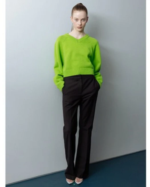 (국내매장정품) 에잇세컨즈 8SECONDS [EDITION8] 브이넥 크롭 풀오버 라이트 그린 (114151JY3L) 114151JY3L 249281 - 쿠팡