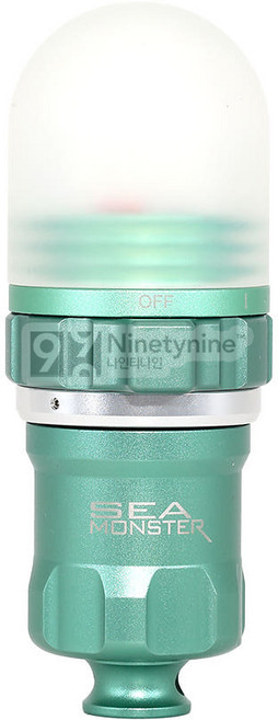 씨몬스터 시그널 라이트 SM-3600 민트 스쿠버 다이빙랜턴 수중 손전등 방수 해루질, LED-화이트
