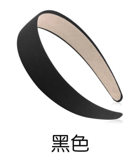 寬邊防滑髮箍 黑色緞帶感簡約髮箍