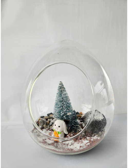 스노우 그라운드 테라리움 키트 이끼테라리움 만들기 DIY 반려식물, 1개