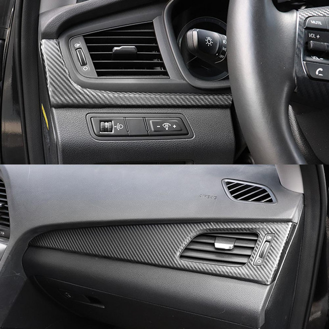 비브랜드 대시보드 스타일 맞춤 제작 랩핑 보호필름 LF 쏘나타 뉴라이즈 호환제품, 유광블루카본, 1개