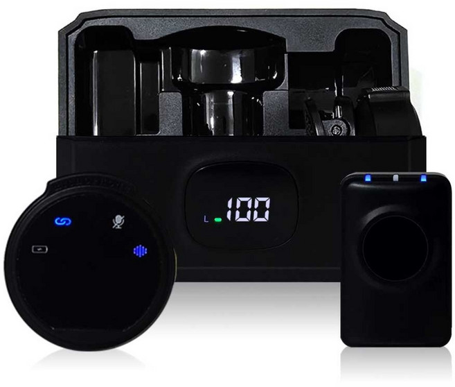 비욘드터치 스마트폰 자석형 무선 핀마이크 에어마이크 프로M 2.4G 액션캠 DSLR 호환, 올인원 듀얼(카메라/액션캠/스마트폰)