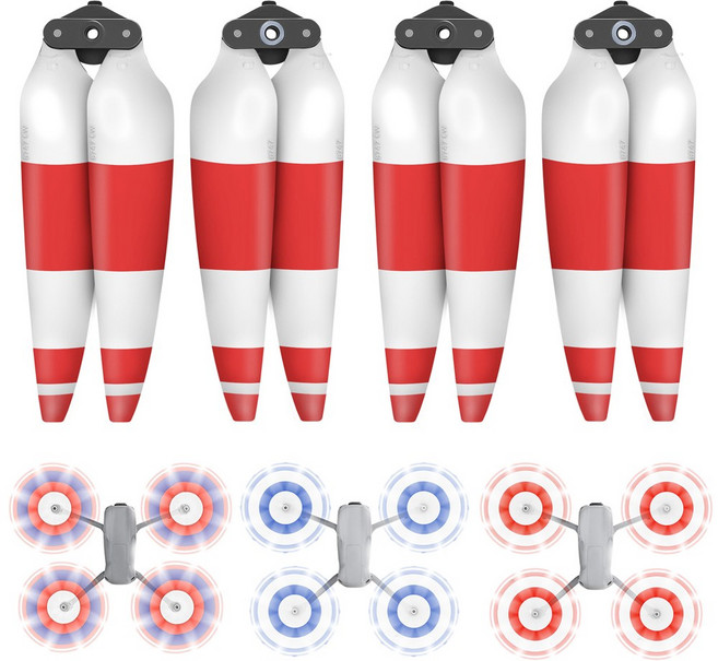 DJI 에어3 에어3S 8747F 드론 프로펠러 세트 Air3 호환 교체용 날개 부품, (에어3) 프로펠러레드(2), 1개