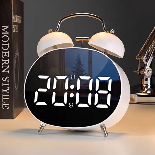 벨레스 디지털 시끄러운 알람시계 탁상시계, 블랙