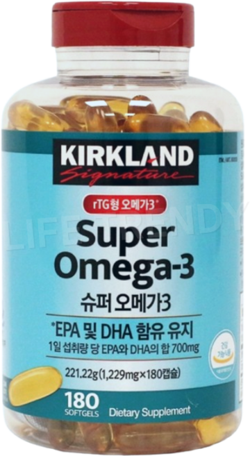[코스트코]커클랜드 시그니춰 슈퍼 오메가3 Kirkland (3개월분), 180정, 1세트