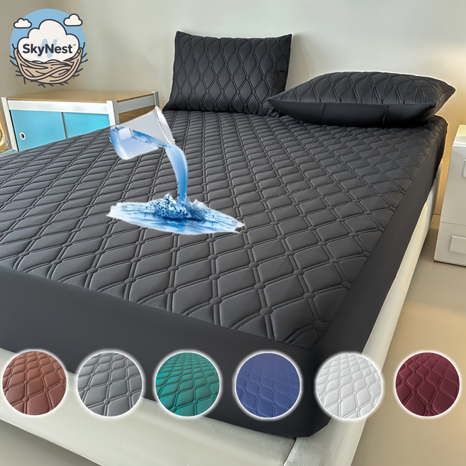 SkyNest 극세사 방수 항균 밴딩 심플 에코 매트리스 커버