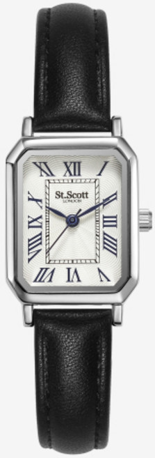 ST.SCOTT LONDON 브렌타 레더 워치 - 실버블랙 / ST5088SWBK