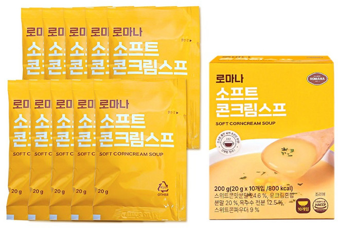 로마나 소프트 콘크림 스프 10p, 1개, 200g