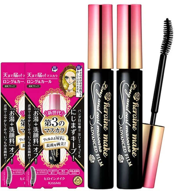 키스미 히로인메이크 롱앤컬 어드밴스드 필름 마스카라 6g, 01딥블랙, 2개 - 쿠팡