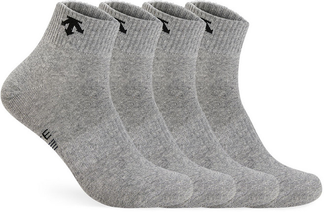 데상트 남성 바닥로고 발목양말 4P_GY, FREE, 4족세트_GY