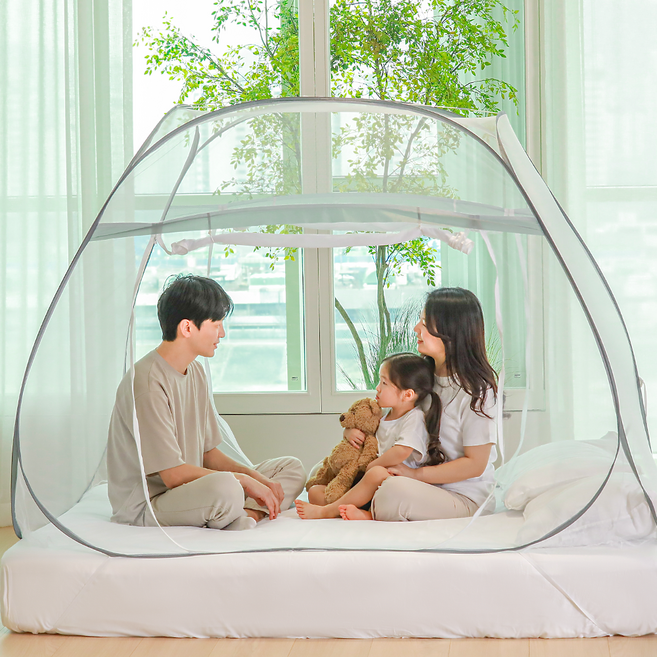 라운드오프 원터치 올디펜스 오래쓰는 모기장, 혼합색상