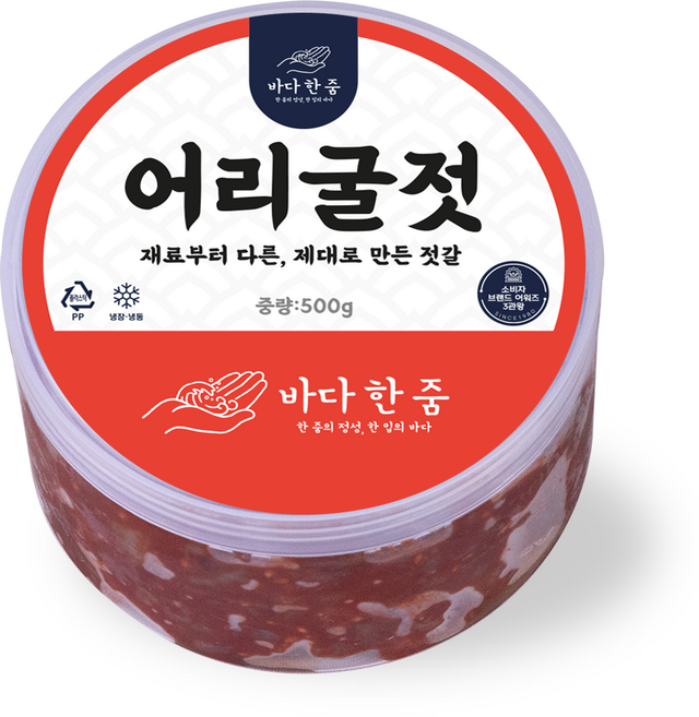 바다한줌 국산 통영 어리굴젓 최상급 굴젓 굴무침, 1개, 500g
