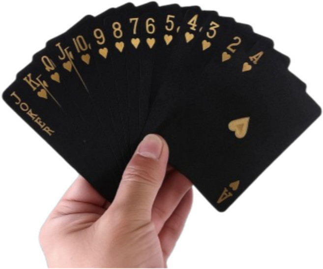 빌리네집 블랙 다이아몬드 포커 홀덤 럭셔리 트럼프 카드 유니크 스타일, 1개