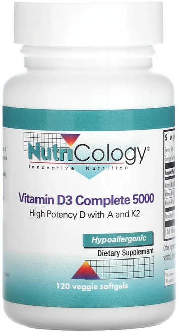 Nutricology 비타민D3 Complete 5000 베지 소프트젤 120정, Nutricology비타민D3Complete5000베지, 1개 - 쿠팡