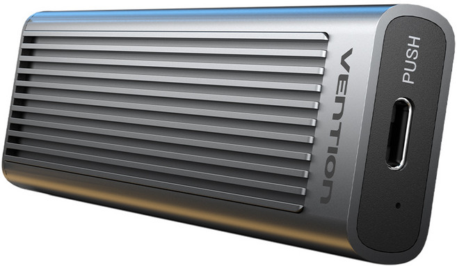 벤션 USB3.2 Gen2 10Gbps M.2 NVMe SSD 외장 케이스, KPKH0, 1개