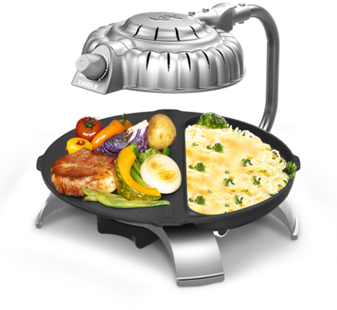 자이글 슈퍼 전기그릴 블랙, 자이글 스마트 그릴 ZG-BR3771 + 사각팬