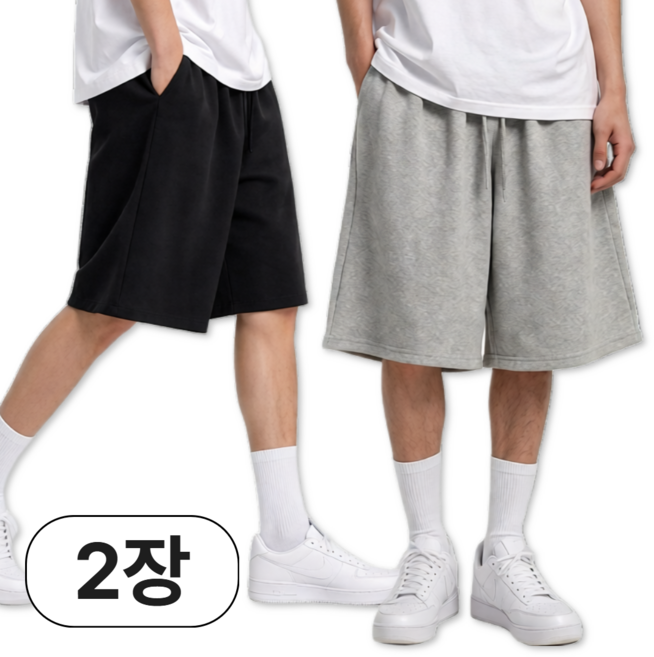 1+1 닥터쇼닝 남자 버뮤다팬츠 6부 와이드 트레이닝 반바지 빅사이즈