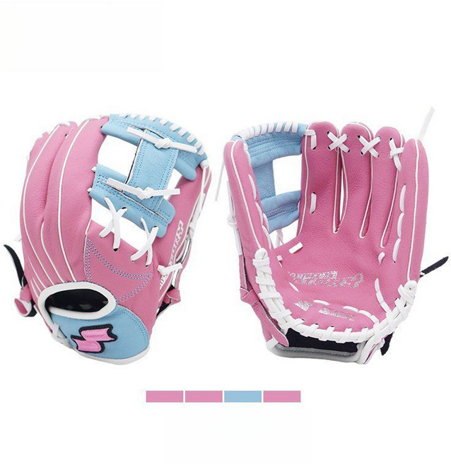 핑크 야구 글러브 여자용, 5 10.75인치 초보자용, 1개