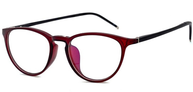 光學眼鏡 超彈性樹脂(TR90)鏡架 酒紅色鏡架 超輕複合材質全框