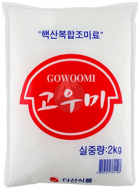 다산식품 핵산복합조미료 고우미 2kg 대용량 식당 맛내기가루 발효조미료 중식조미료 국물용, 1개