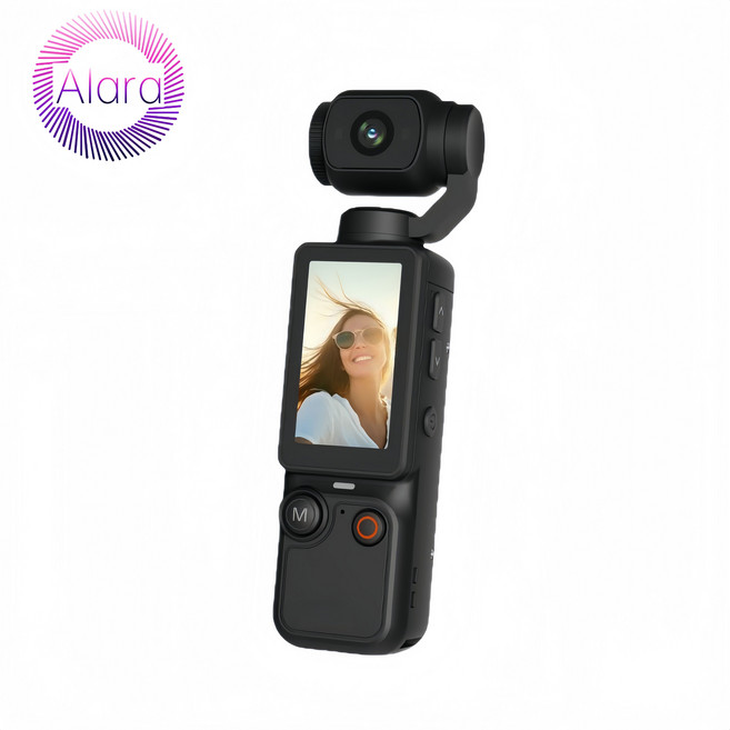 Alara Wi-Fi 연결 휴대용 액션 카메라 2K 고화질 180도 회전렌즈 자전거 오토바이 블랙박스, 블랙, XQ-1