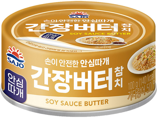 사조참치 간장버터 안심따개, 100g, 4개