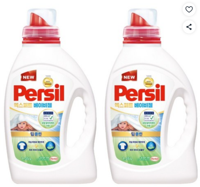 퍼실 엑스퍼트 베이비젤 세탁세제, 1.35L, 2개