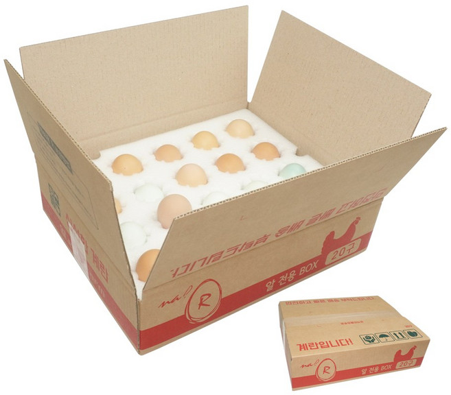 택배용계란판 20구 10개묶음 난좌 계란택배상자 알판박스, 10개