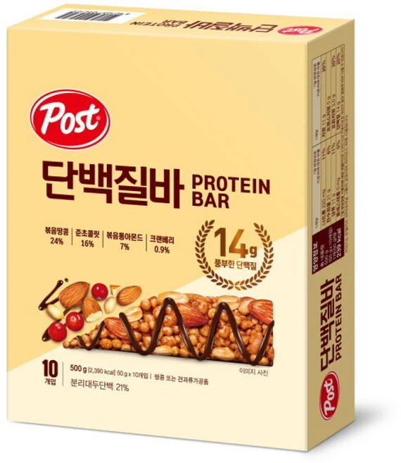 포스트 단백질바 ( x입), 50g, 10개 - 쿠팡
