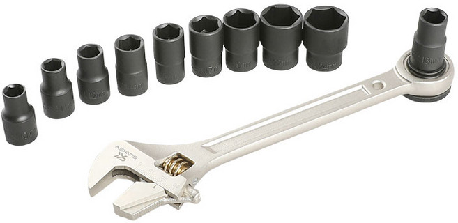 썬키 몽키 라쳇핸들 세트 9.5mm SAR-38S, 1세트