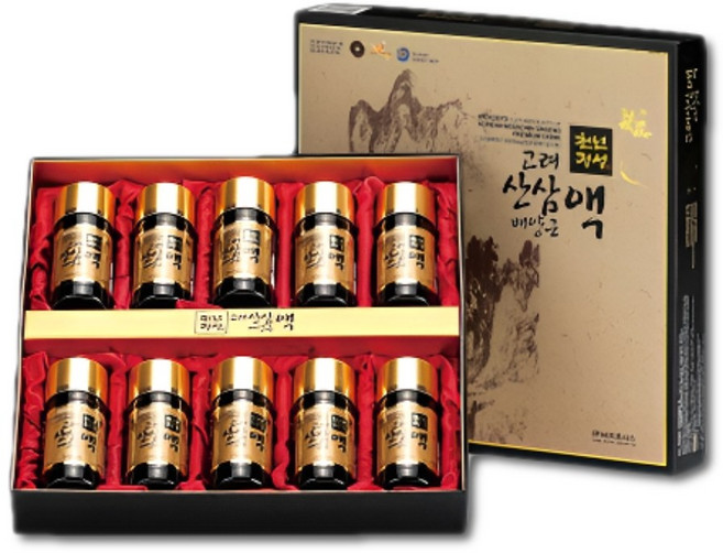 천년정성 산삼배양근 액 75ml 10병 산삼음료 선물세트, 10개