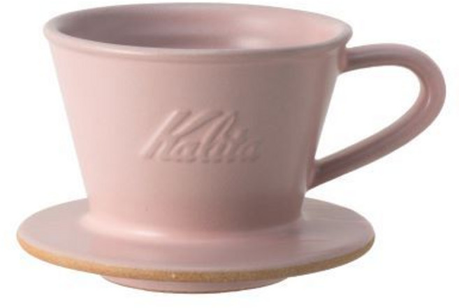 Kalita 155 Wave系列陶瓷濾杯 美濃燒 1-2杯份 適用155蛋糕濾紙 日本製, 1個, 火鶴紅(單濾杯)