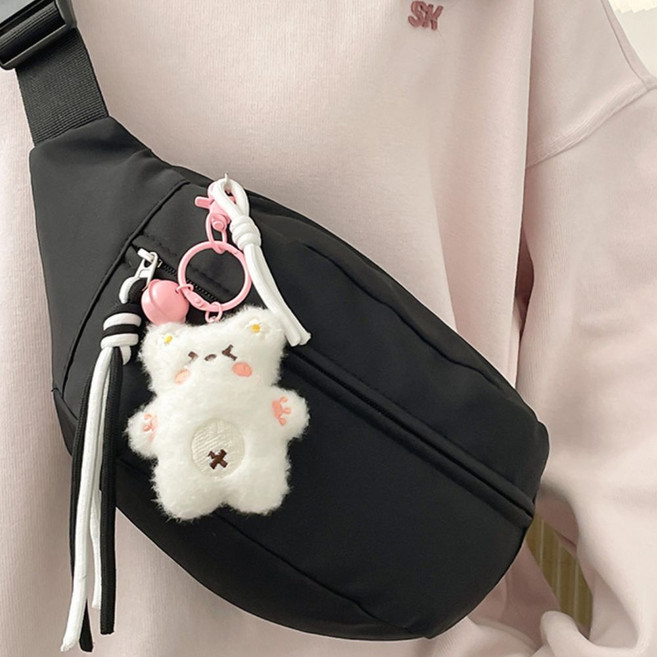 일상채움 곰돌이 키링 슬링백 보조가방