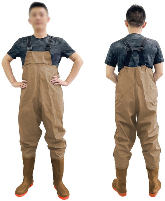 MK 모칸도 해루질 낚시 남성 가슴장화 전신 장화 해루질 여성, 230, 베이지