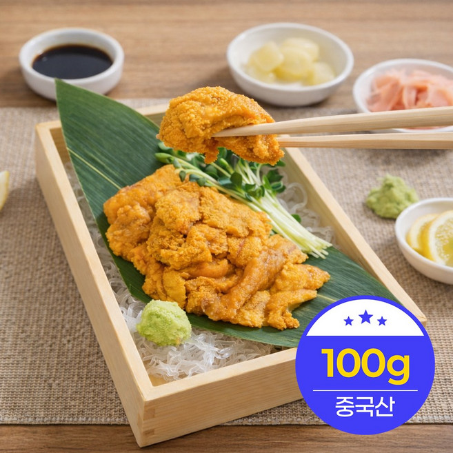 항공직송 프리미엄급 칠레 성게알 100g 냉동 우니 홈마카세, 1개