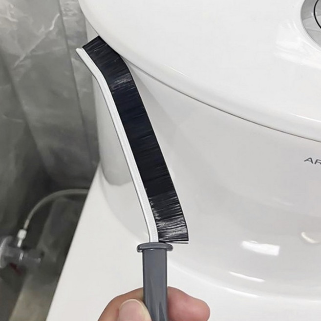 욕실 주방 좁은구석 타일 청소브러쉬 솔, 납작한 슬림 청소솔(블랙), 1개