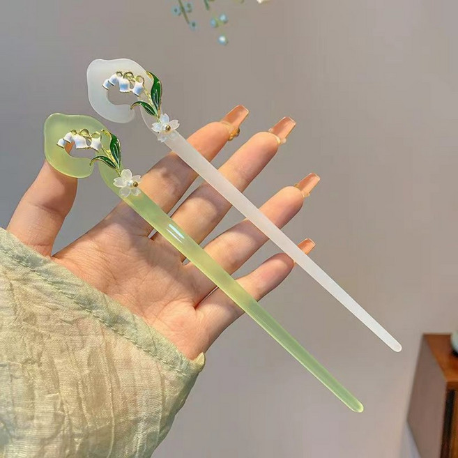 옥비녀 올림머리 뒤꽂이 한복비녀 1+1