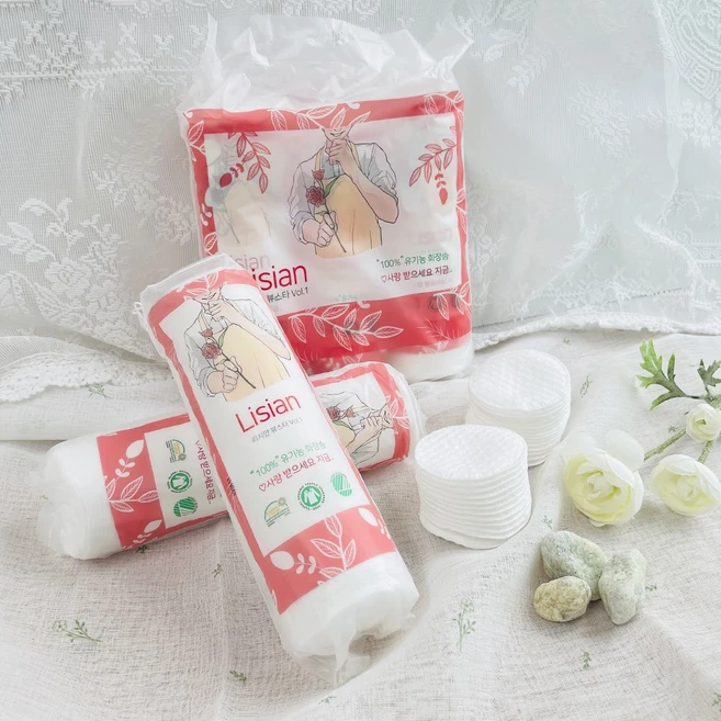 유기농 친환경 오가닉 무표백 화장솜 80매 순면 원형, 80매입, 12개 - 쿠팡