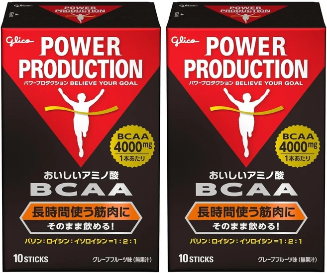 일본 글리코 파워프로덕션 아미노산 BCAA 4000mg 10스틱, 2개 - 쿠팡