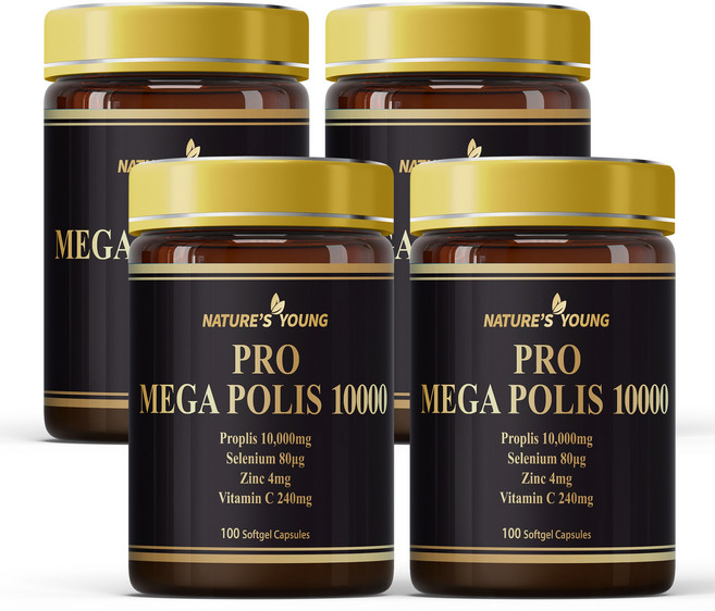 네이쳐스영 프로메가폴리스 호주산 프로폴리스 10000mg 100캡슐, 4개, 100정