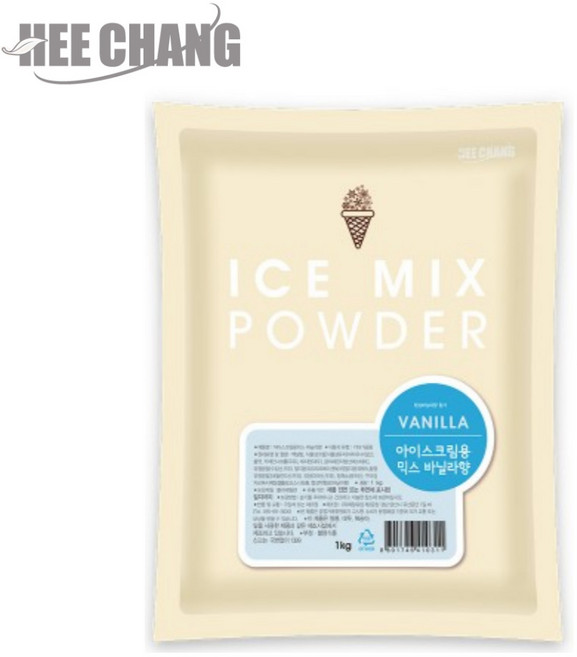 희창 바닐라 아이스크림용 믹스 1kg x 10개 소프트 아이스크림분말, 20개