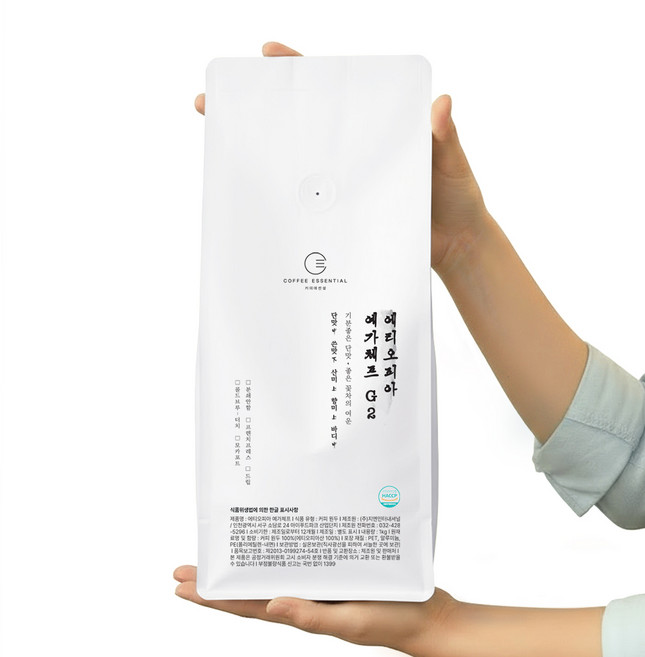 [커피에센셜] 에티오피아 예가체프 G2, 1kg, 분쇄안함(홀빈), 1개